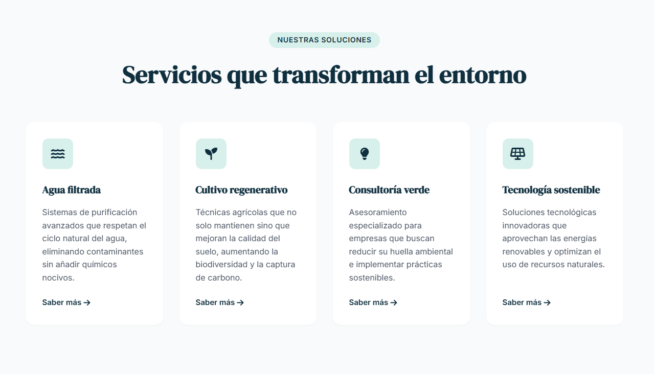 Interfaz móvil optimizada de AquaTerra mostrando navegación fluida